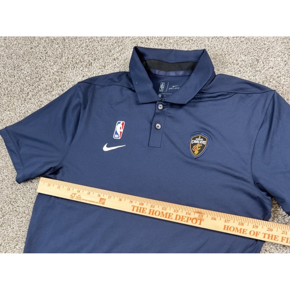 Nike Dri Fit NBA Cleveland Cavaliers Basketball Team Polo Shirt Navy Mens Small - Picture 7 of 8